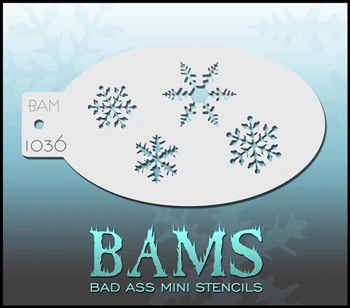 1036- Bad Ass Stencils - Snowflakes