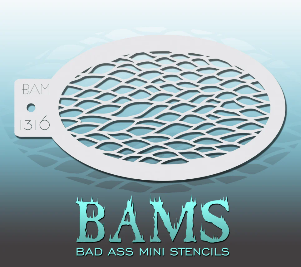 1316 - Bad Ass Stencils - Organic Scales