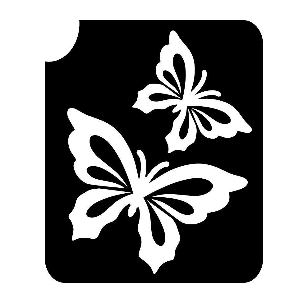 184 Monarch Butterflies - Set of 5 - Art Factory Glitter Tattoo Stencils