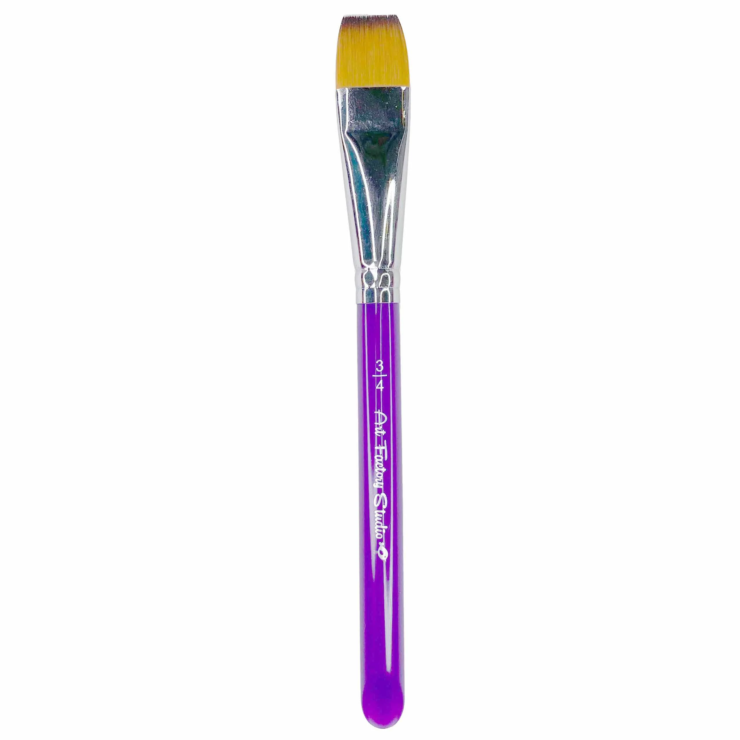 3/4" Flat Art Factory Acrylic Handle Studio Brush