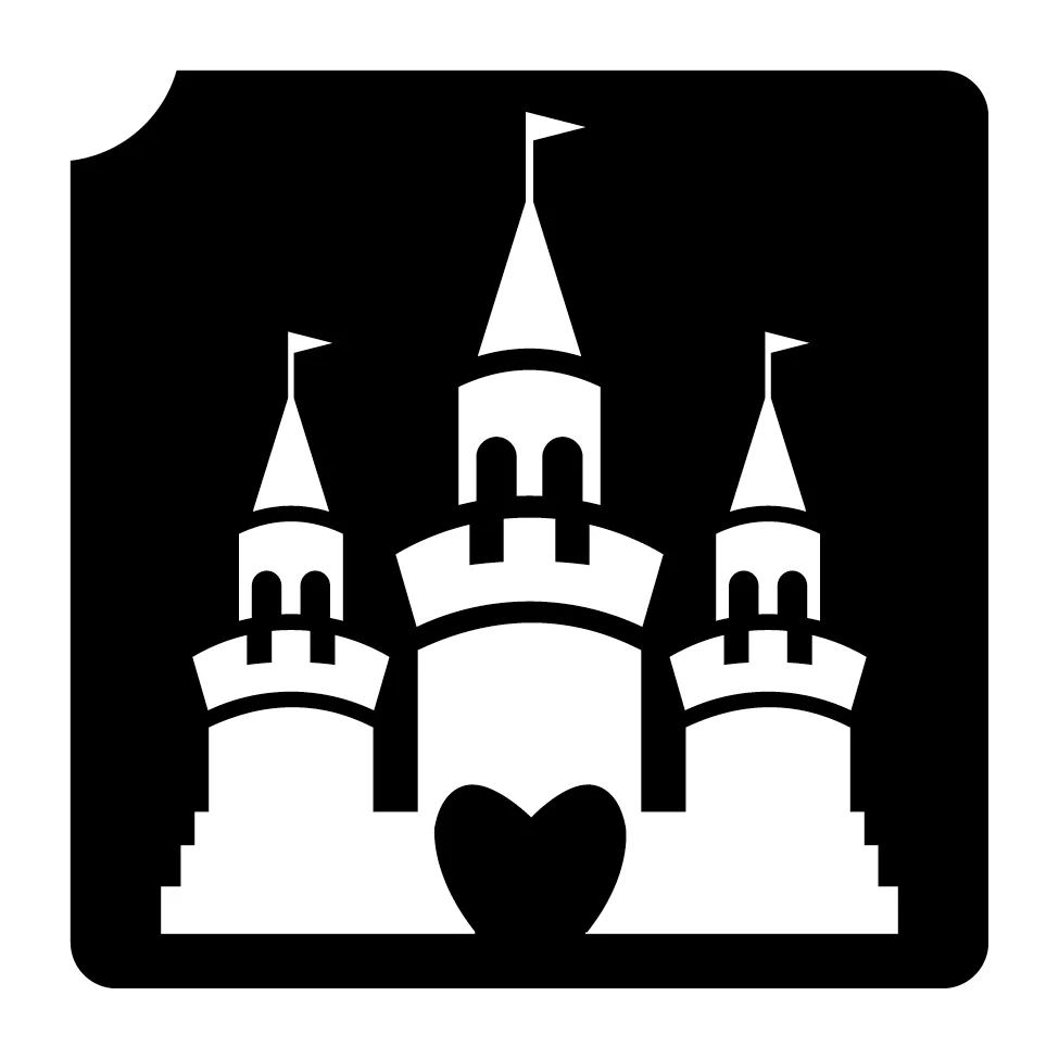 400 Princess Palace - Set of 5 - Art Factory Glitter Tattoo Stencil