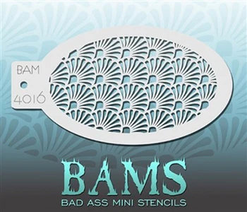 4016- Bad Ass Stencils - Fan Shell