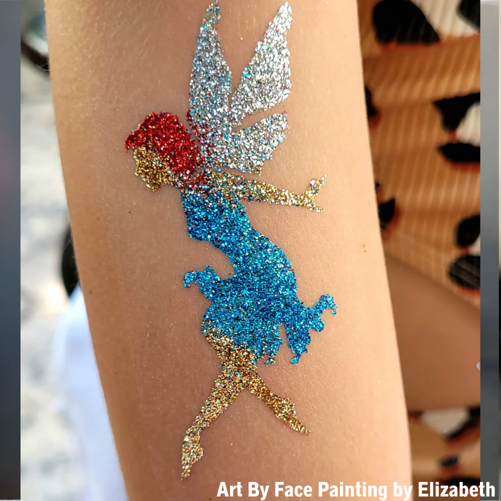 403 Fairy - Set of 5 - Art Factory Glitter Tattoo Stencil - Image 3