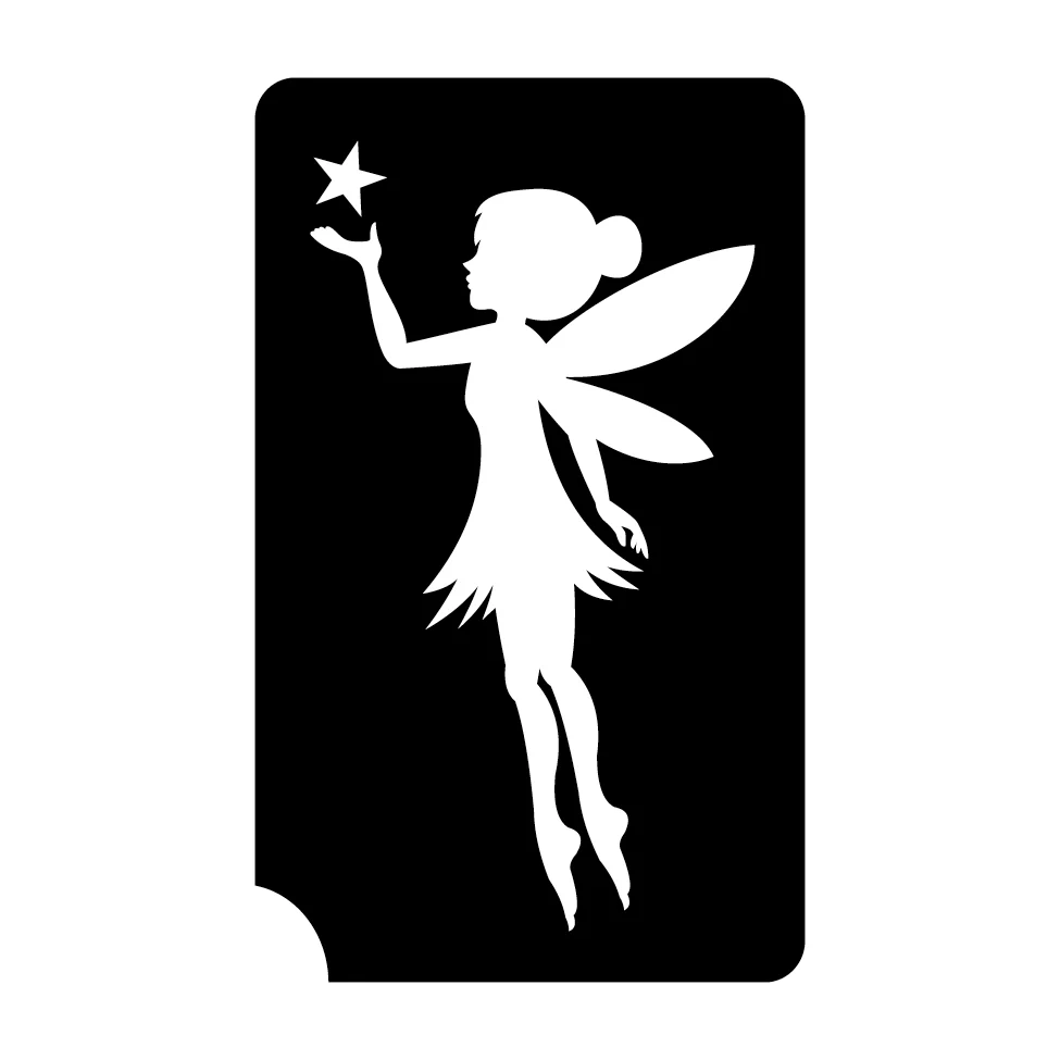 405 Fairy With Star - Set of 5 - Art Factory Glitter Tattoo Stencil