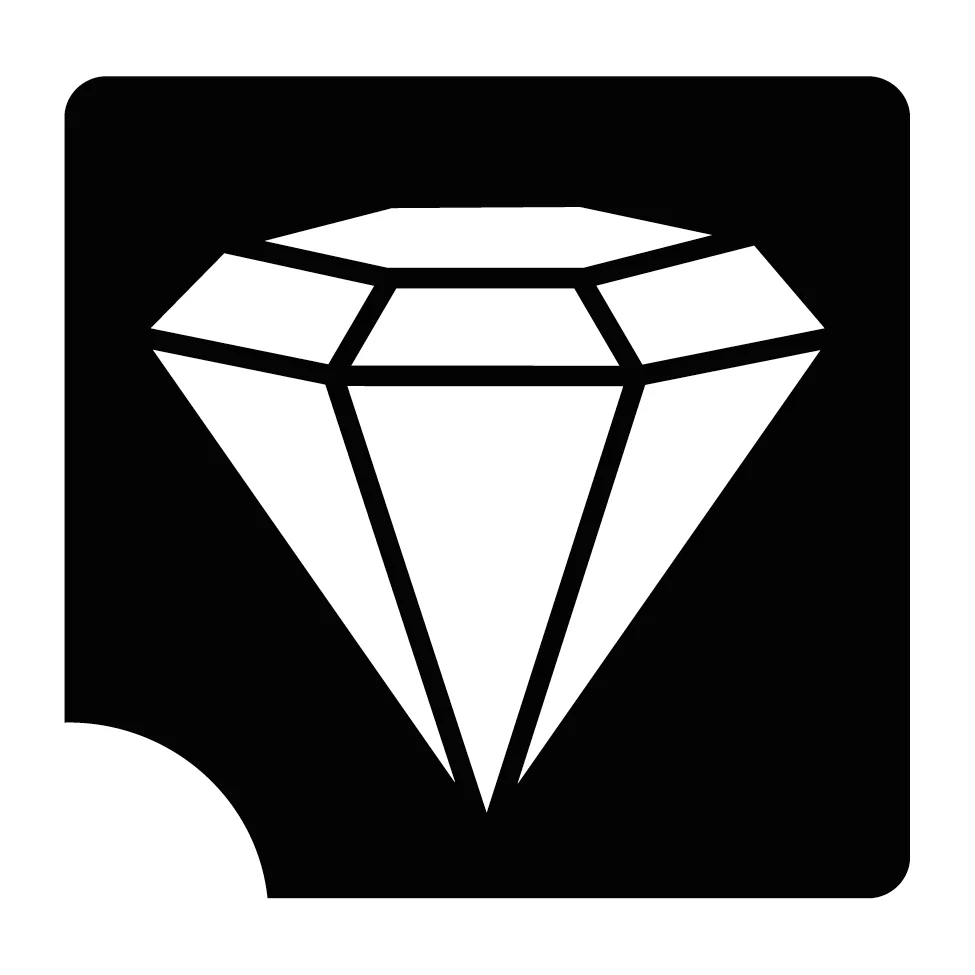 506 Diamond - Set of 5 - Art Factory Glitter Tattoo Stencil