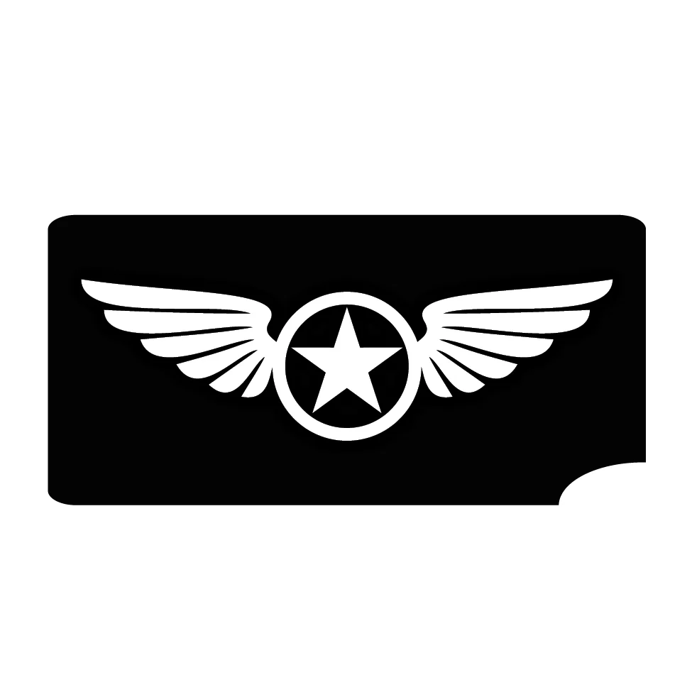 534 Star Wing - Set of 5 - Art Factory Glitter Tattoo Stencil