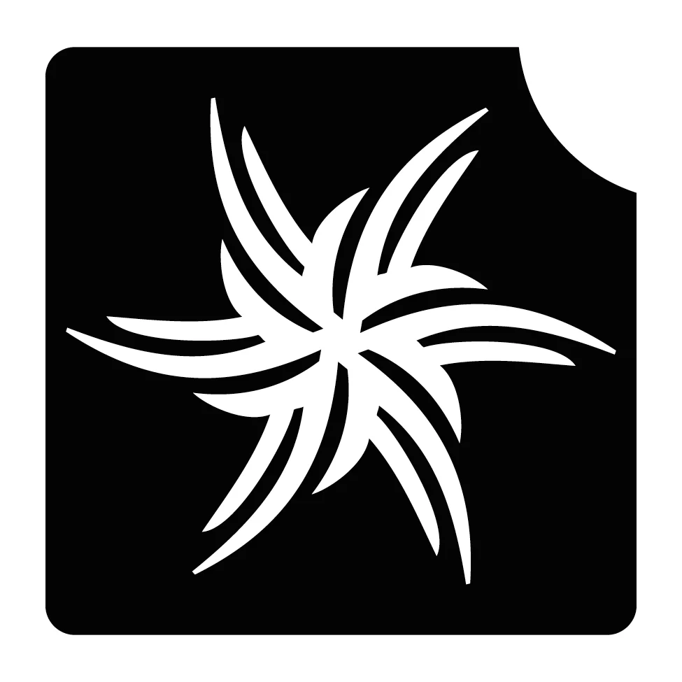 545 Tribal Star - Set of 5 - Art Factory Glitter Tattoo Stencil
