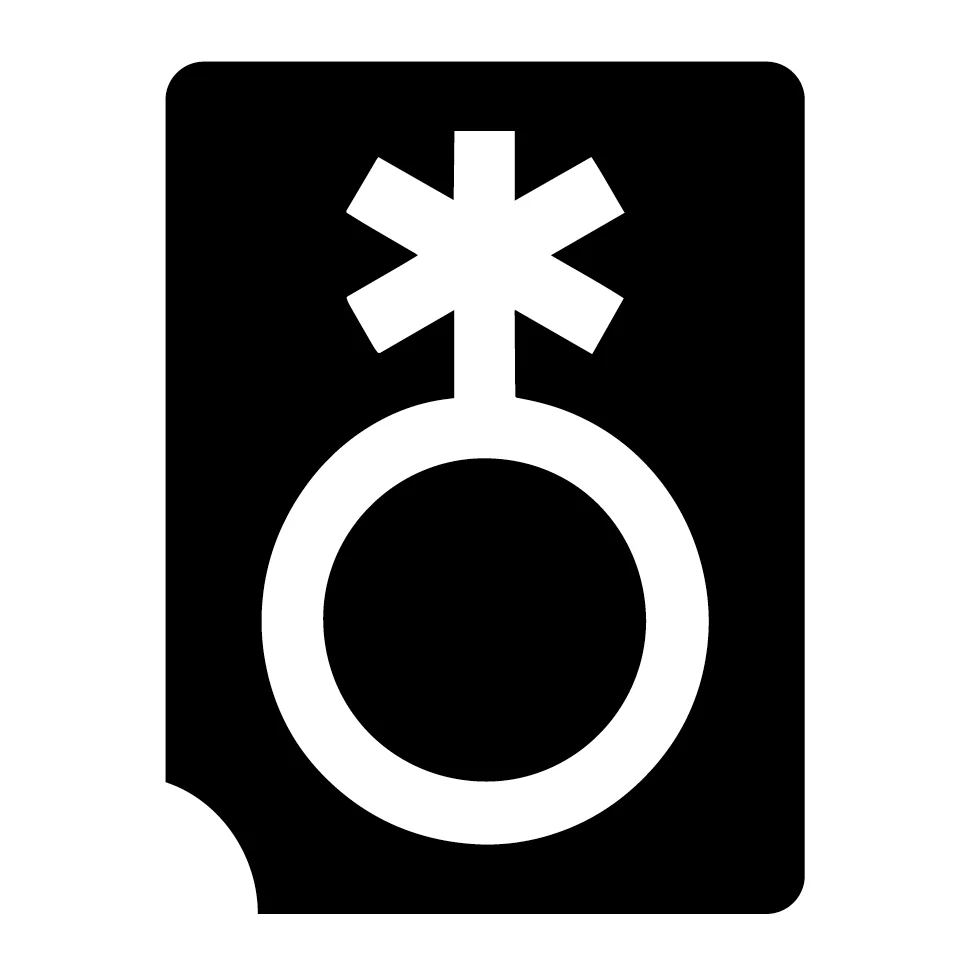 693 Non Binary - Set of 5 - Art Factory Glitter Tattoo Stencil