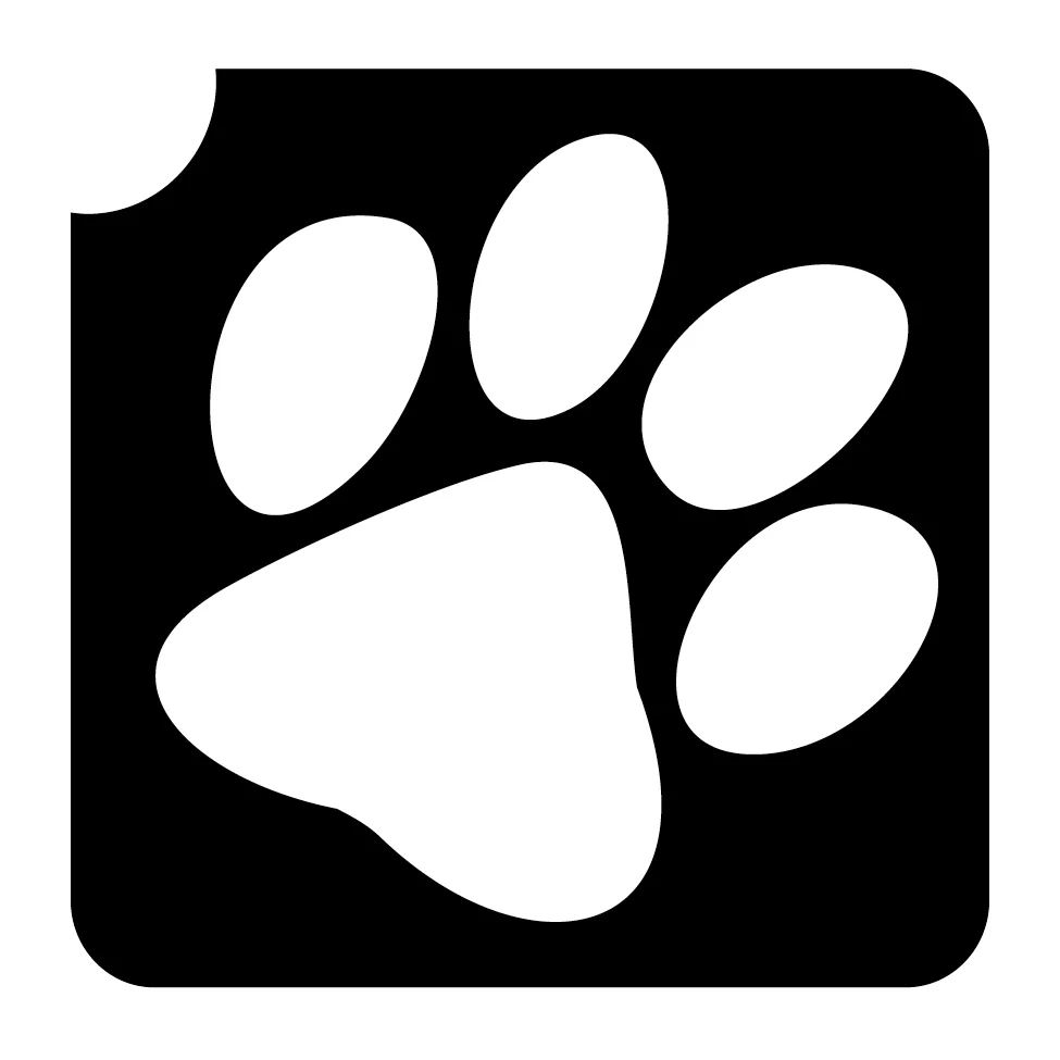 745 Paw Print - Set of 5 - Art Factory Glitter Tattoo Stencil