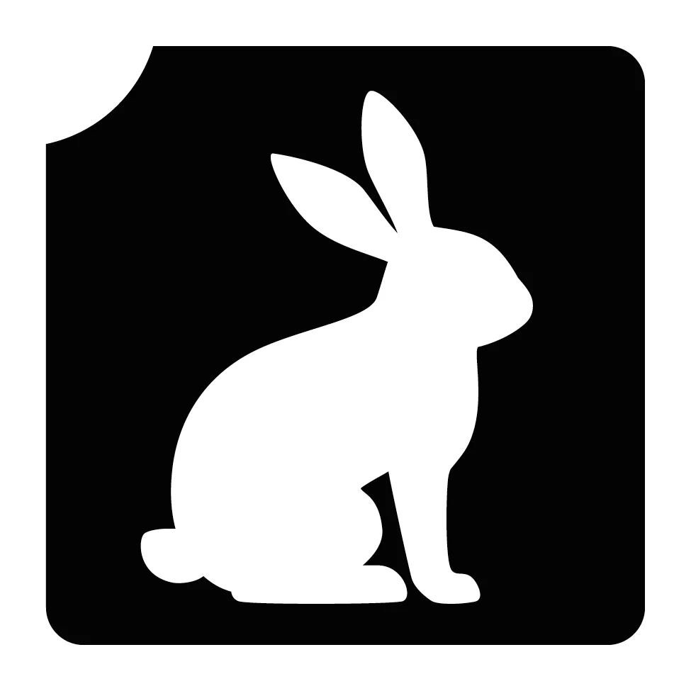 755 Bunny - Set of 5 - Art Factory Glitter Tattoo Stencil