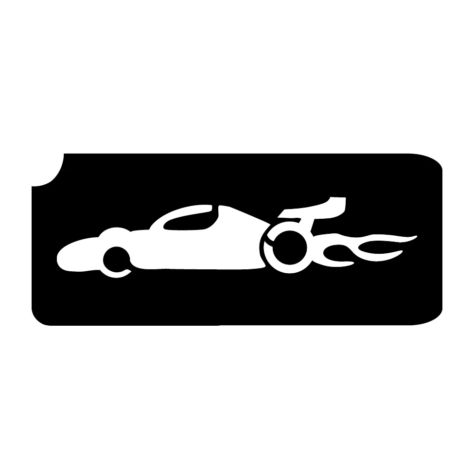 770 Race Car - Set of 5 - Art Factory Glitter Tattoo Stencil