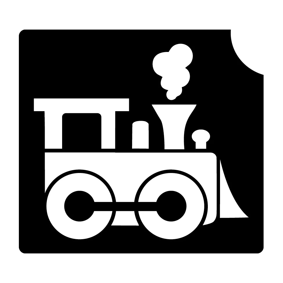 772 Train - Set of 5 - Art Factory Glitter Tattoo Stencil