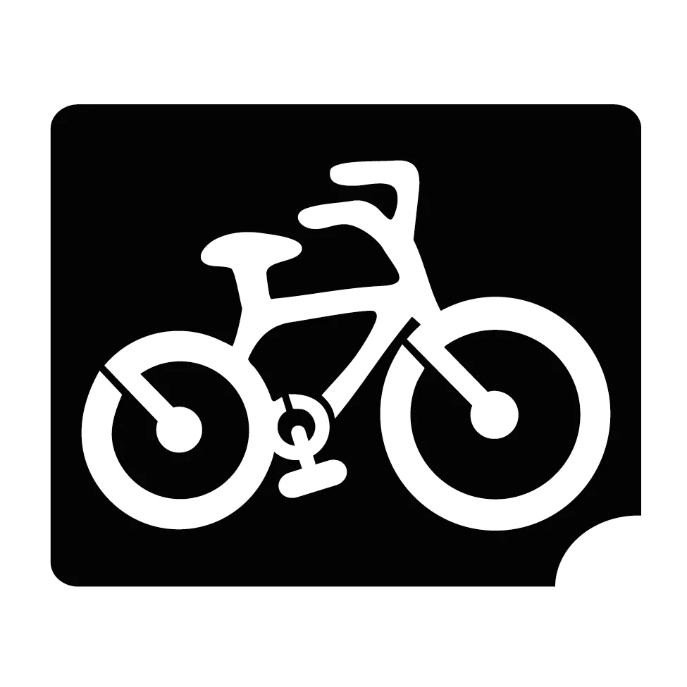 778 Bicycle - Set of 5 - Art Factory Glitter Tattoo Stencil