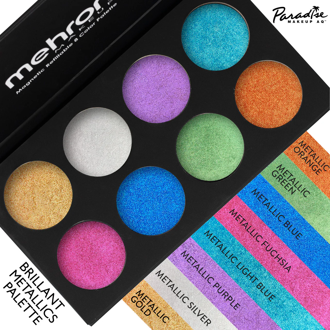 8 Color Paradise Metallic Palette by Mehron - Image 3