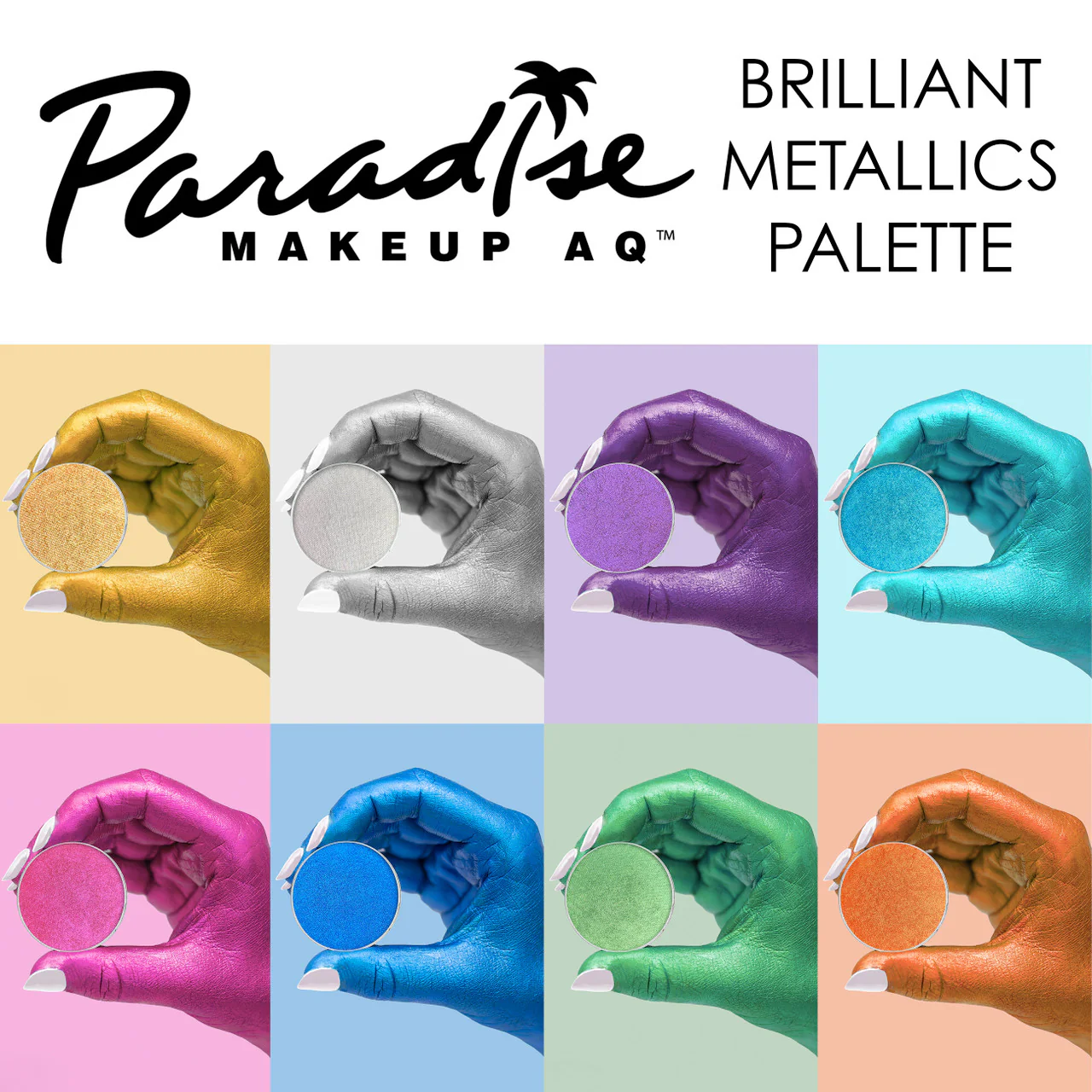 8 Color Paradise Metallic Palette by Mehron - Image 4