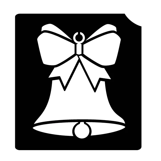 818 Jingle Bell - Set of 5 - Art Factory Glitter Tattoo Stencil