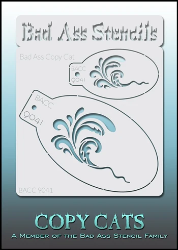 9041 - Bad Ass Copy Cat Stencils - Swirls