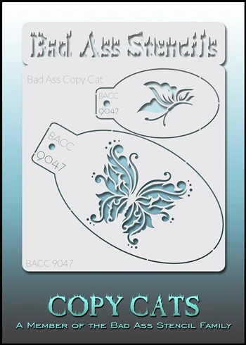 9047 - Bad Ass Copy Cat Stencils - Butterfly