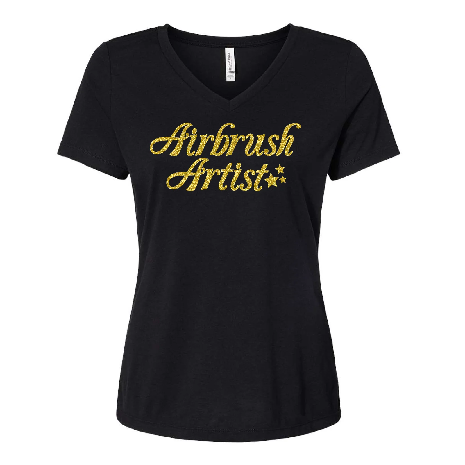 V Neck Airbrush Artist T Shirt - Image 3