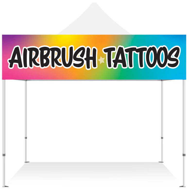 Airbrush Tattoos Banner 2x10ft