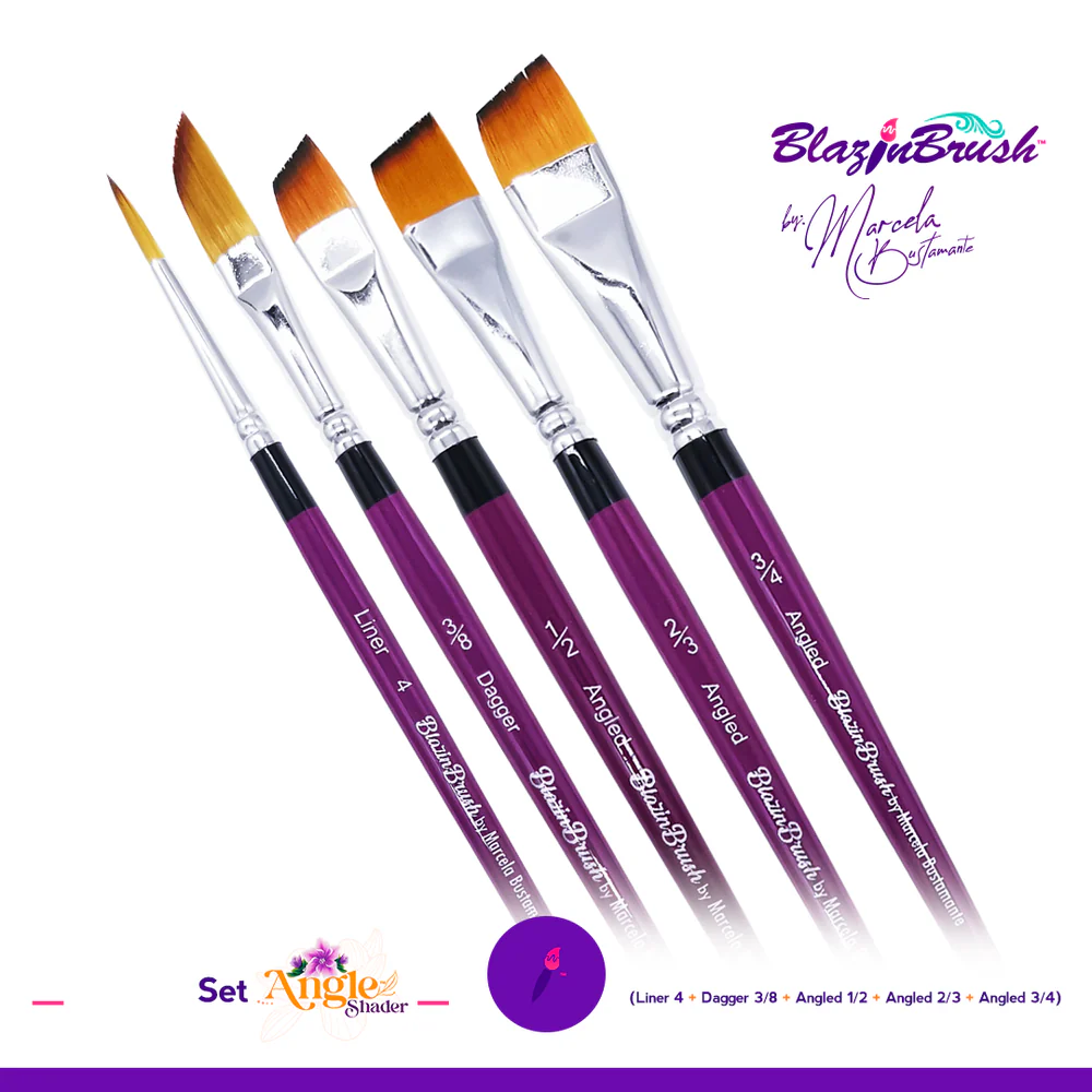 Angled Shader Collection Set - Blazin Brush by Marcela Bustamante