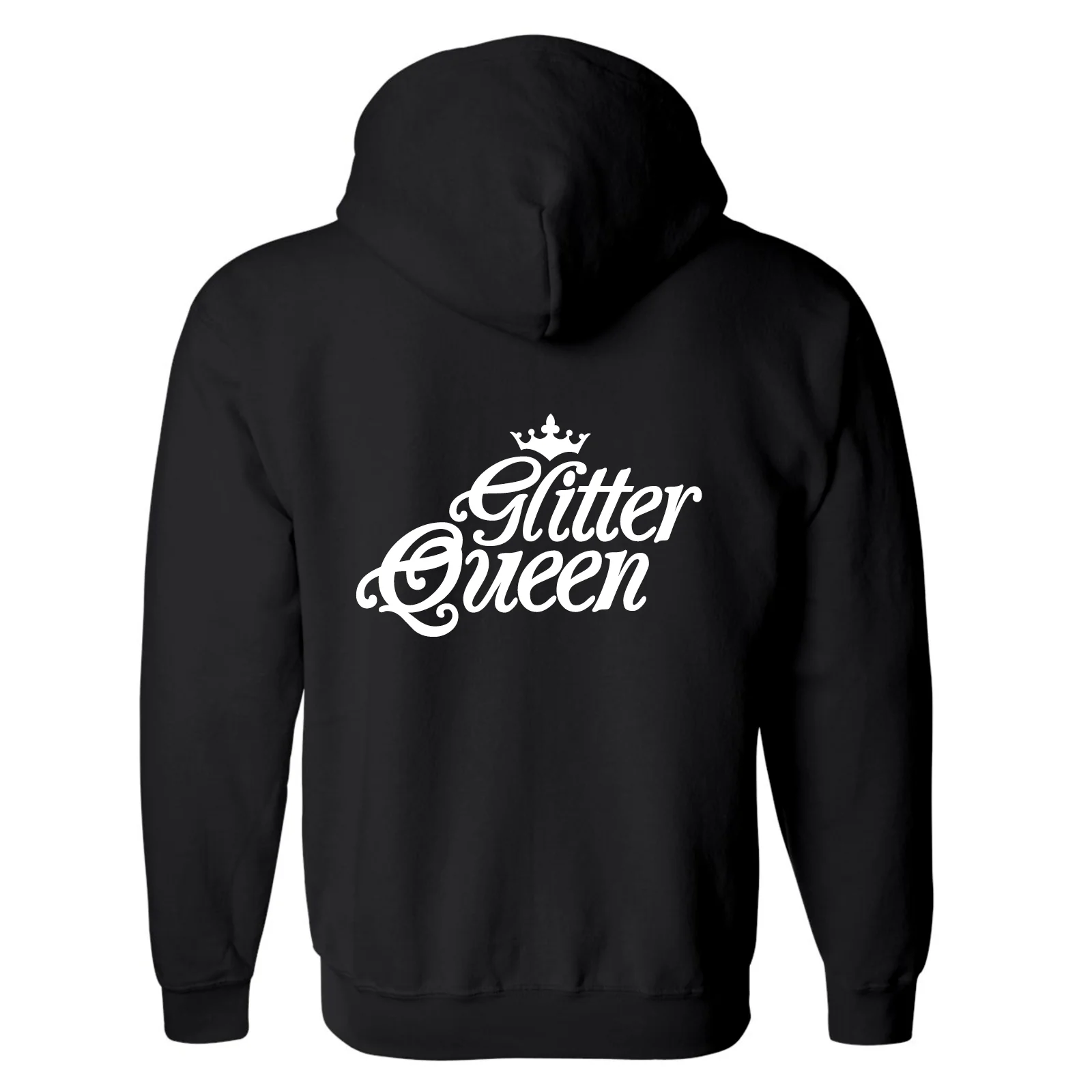 FULL-ZIP HOODED SWEATSHIRT - Glitter Queen