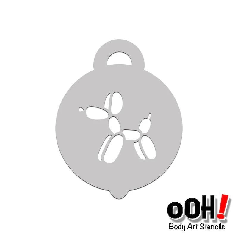 P11 Balloon Dog Ooh! Petite face Painting Stencil