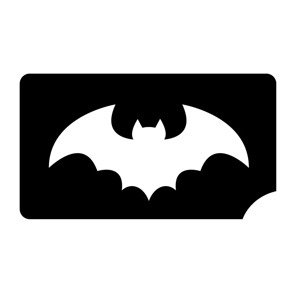 188 Bat - Set of 5 - Art Factory Glitter Tattoo Stencil