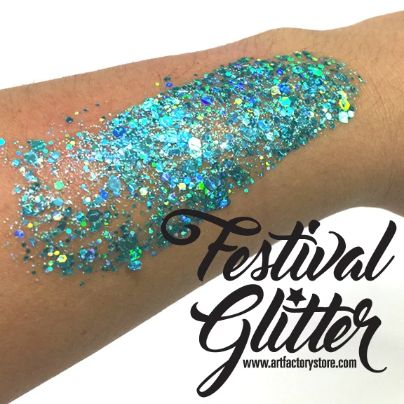 Festival Glitter Gel — Blue Lagoon (Tropical Aqua Mix) | Art Factory - Image 3