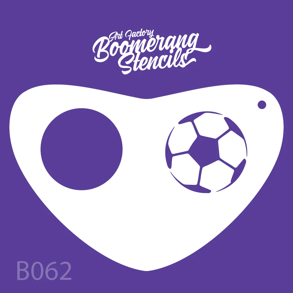 Soccer Ball Face Paint Stencil by the Art Factory