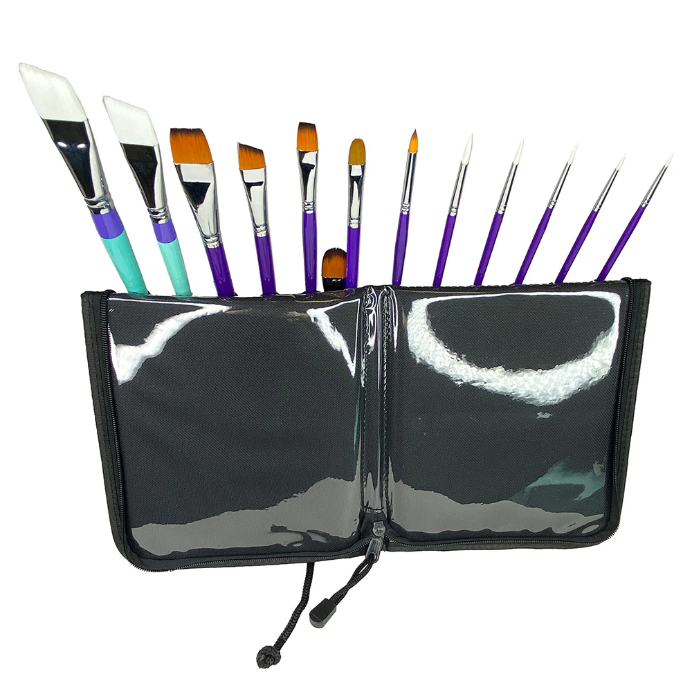 NEW DESIGN- Black 50 Brush Holder/ Easel & Carrying Case by the Art Factory - Image 3