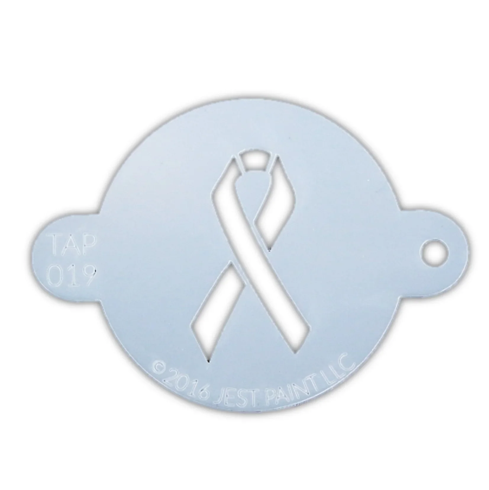 TAP19 face Painting Stencil - Breast Cancer Ribbon