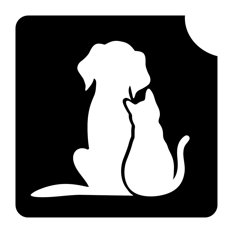 106 Dog and Cat - Set of 5 - Art Factory Glitter Tattoo Stencils