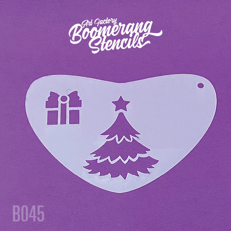 Christmas Tree Boomerang Stencil by the Art Factory - Image 2
