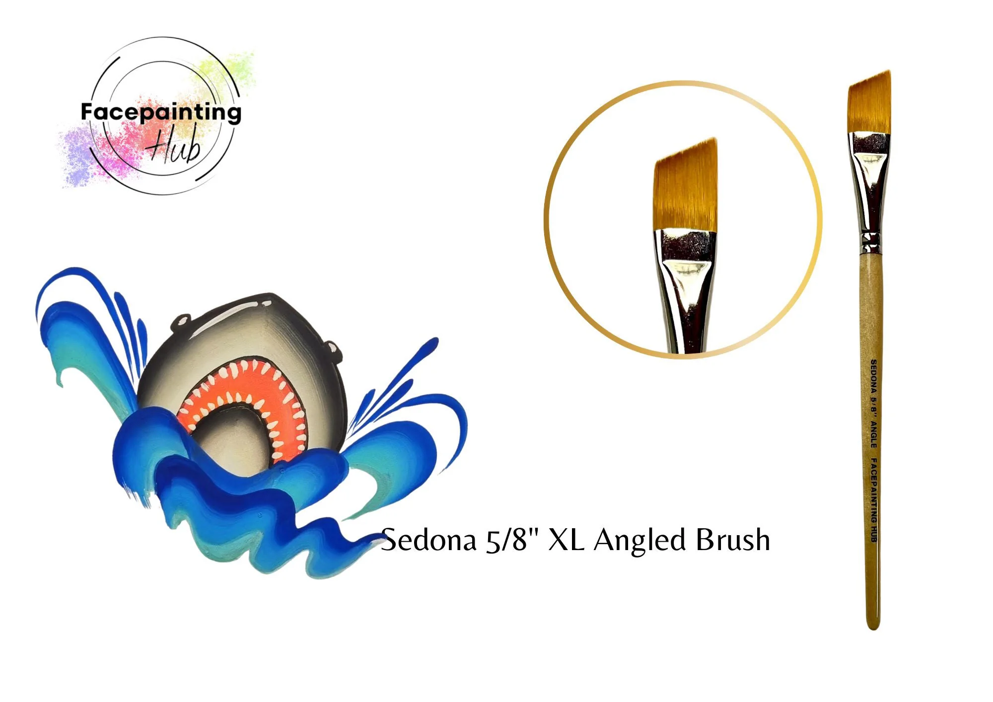 Sedona 5/8" XL Angled Brush by Facepainting Hub - Image 3