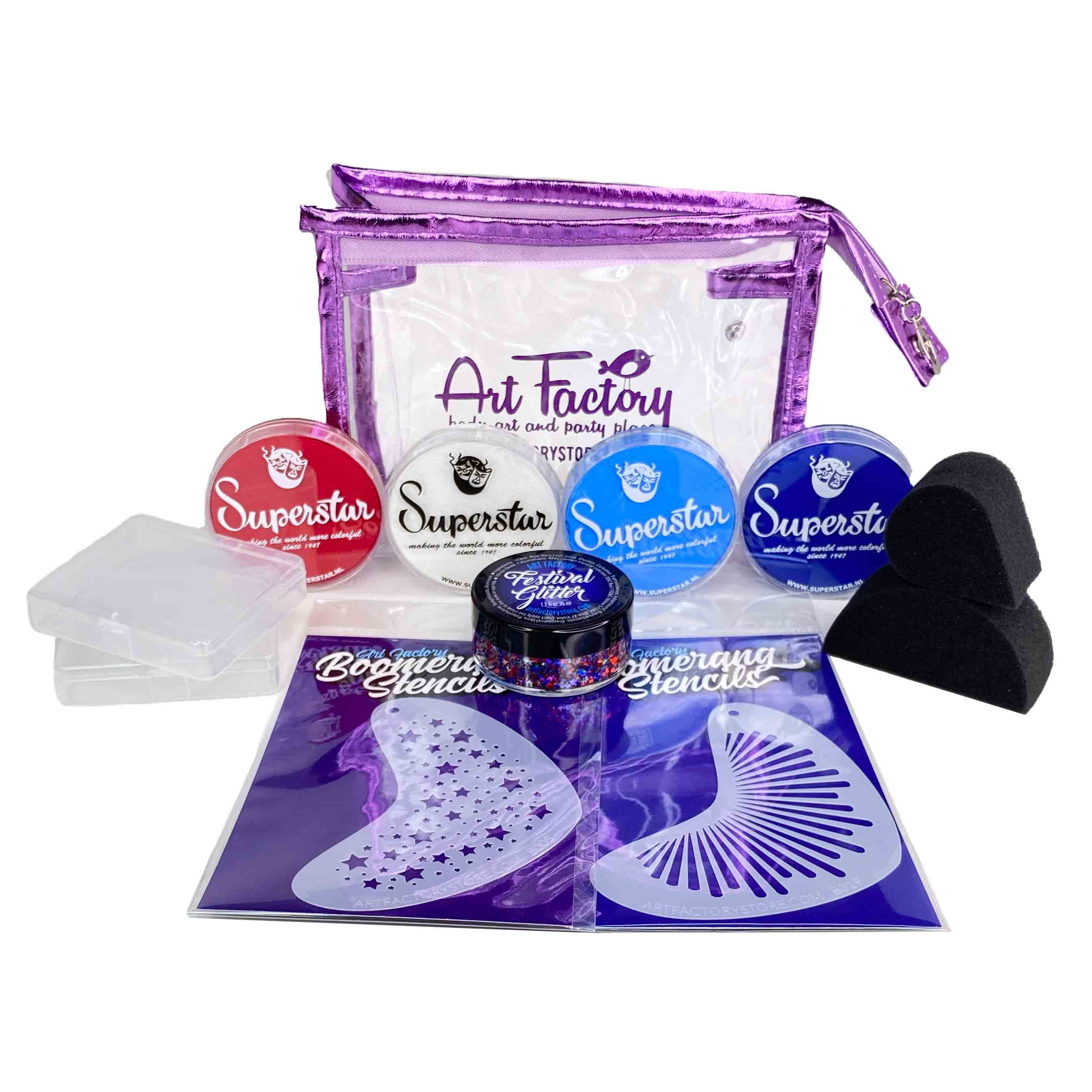 Patriotic DELUX Face Paint Kit