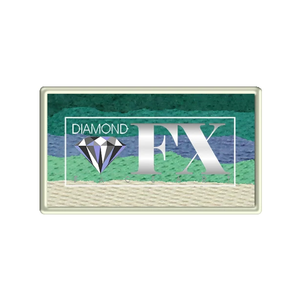 Diamond FX Face Paint Split Cake - Green fairy 30g - Image 3
