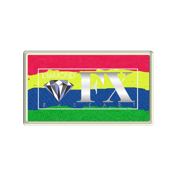 Diamond FX Face Paint Split Cake -Neon Rainbow 30g - Image 3