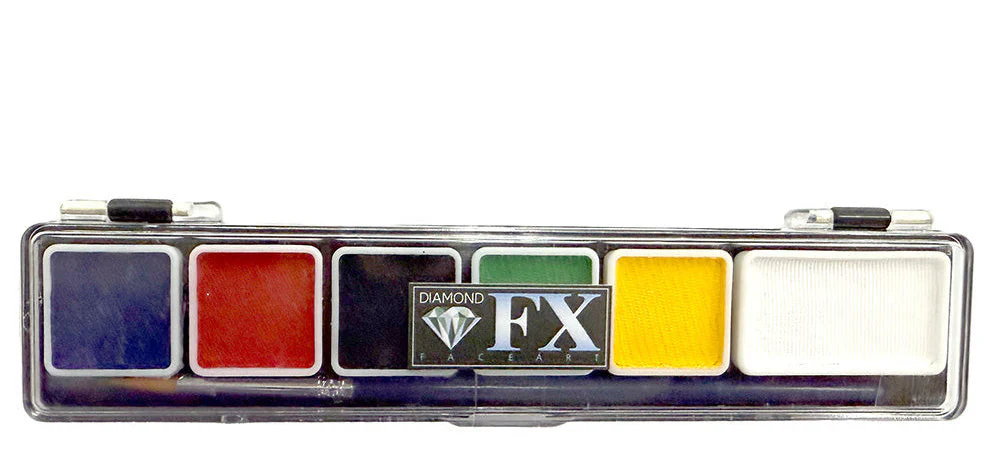 Diamond FX Face Paint Palette 6 Essential Colors - Extra Small