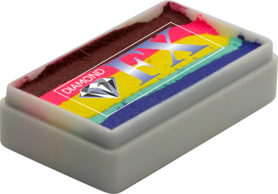 Diamond FX Face Paint Split Cake - Real Rainbow 30g - Image 2