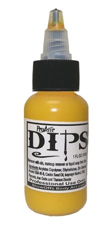 YELLOW ProAiir DIPS Waterproof Face Paint 1oz