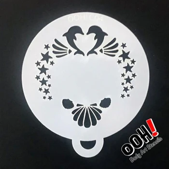 C04 Dolphin Flips Ooh! Face Paint Stencil - Image 2