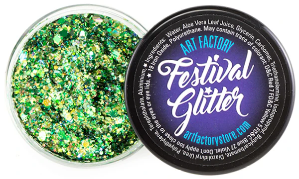 Festival Glitter Gel — Dragon Scale (Holographic Greens) | Art Factory