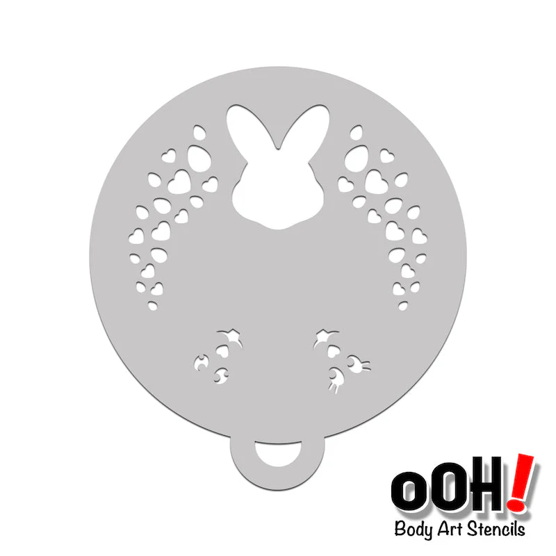 C11 Easter Bunny Egg Flip Ooh! face Painting Stencil