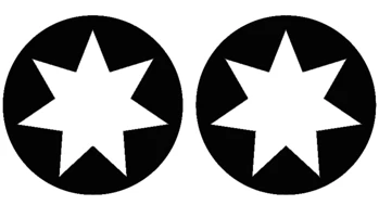 Extra Large Stencil - Pair of Stars - Art Factory Glitter Tattoo Stencil