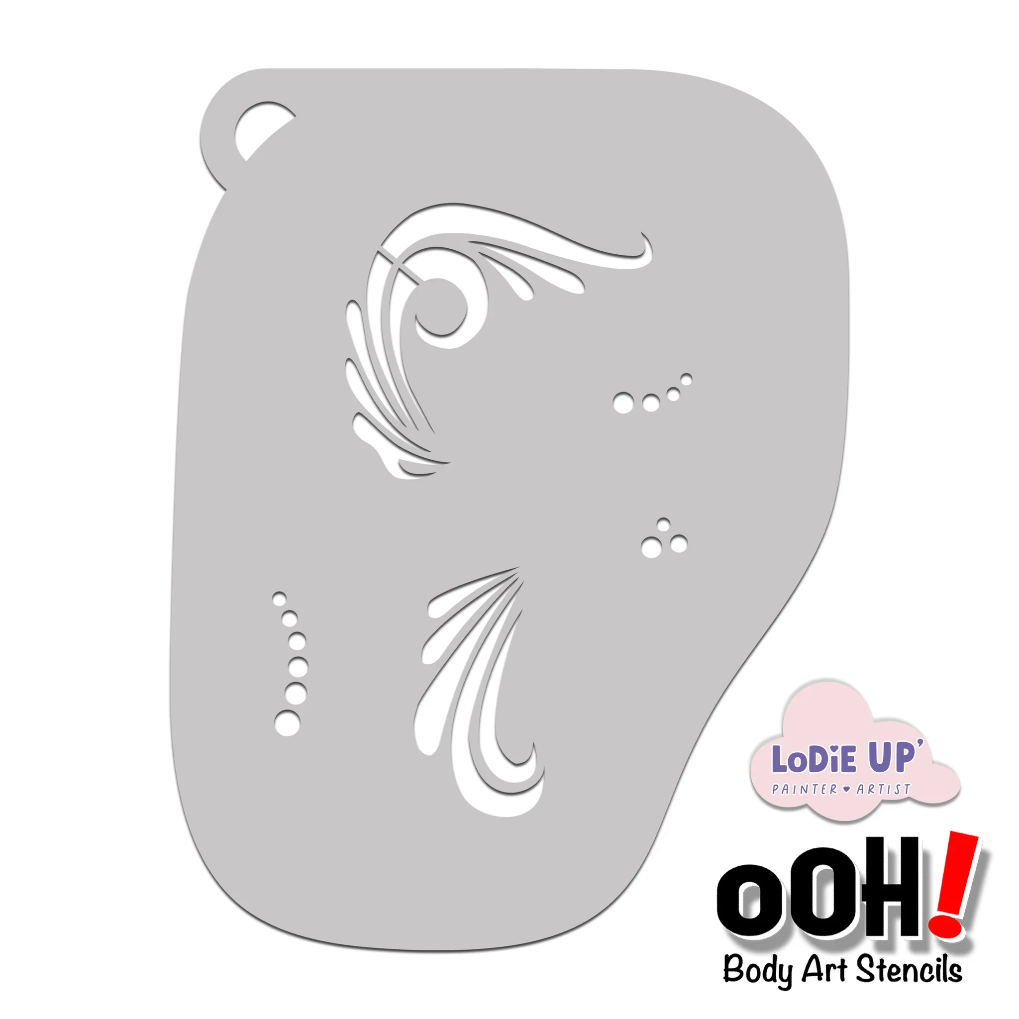 F16 LodieUp Brush Strokes #4 Ooh! Face Painting Stencil