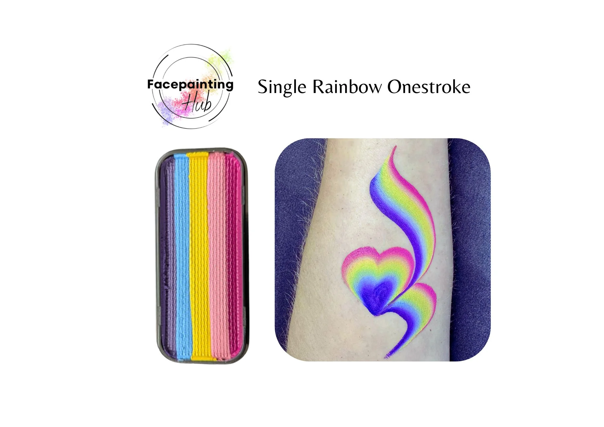 Face Painting Hub - Single Rainbow Onestroke - Image 3