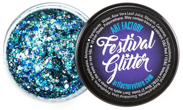 Festival Glitter Gel — Frost (Icy Blue & Silver) | Art Factory