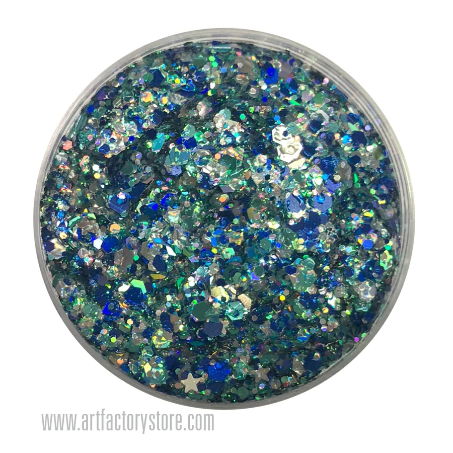 Festival Glitter Gel — Frost (Icy Blue & Silver) | Art Factory - Image 2