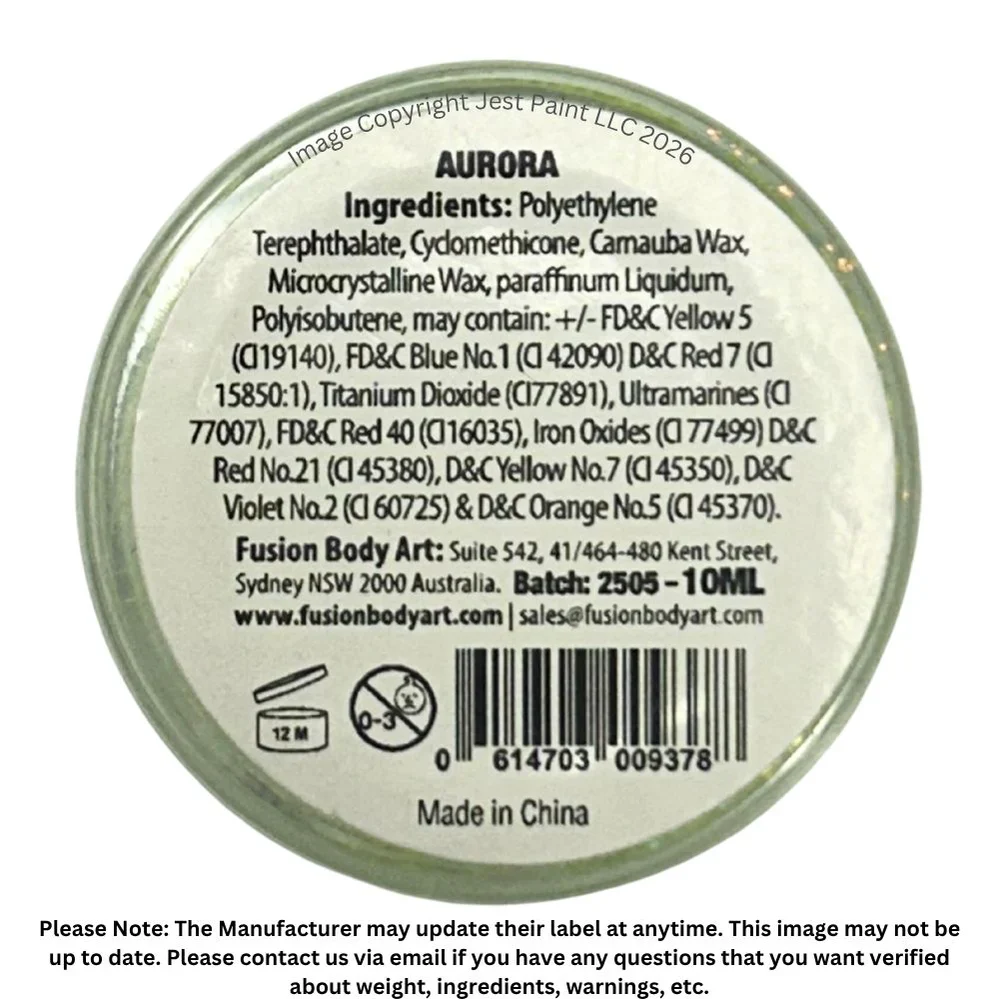 Fusion Body Art | Glitter Creams - Aurora 10ml (UV Reactive) - Image 3